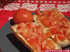 Tuscan Tomato Bruschetta - By happystove.com