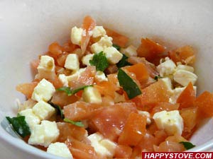 Mozzarella, Tomatoes and Mint Salad