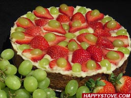 Strawberry Custard Pie - By happystove.com