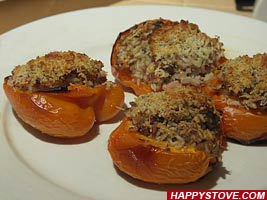 Baked Peppers Stuffed with Rice and Tuna